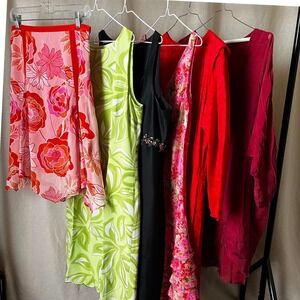 Vintage 90s Y2K Silk Dress Lot 6 Pc Mixed Sizes 6–16 Reseller Bundle